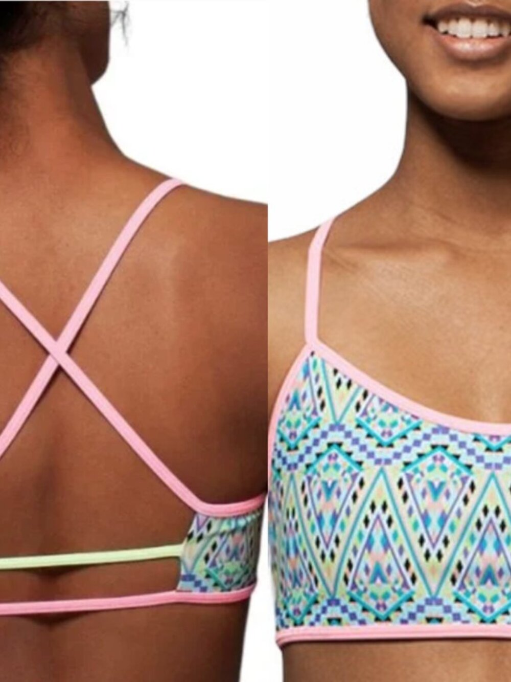 Ivivva Lululemon Go With the Waves Swim Top Geometric